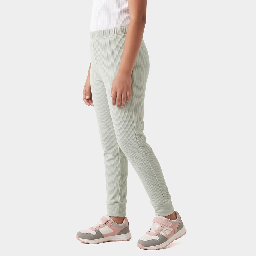 Girls' Mint Green Long Johns Thermal, Light Green, large