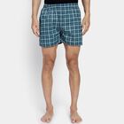Men's 100% Cotton Boxers, Dark Green, small