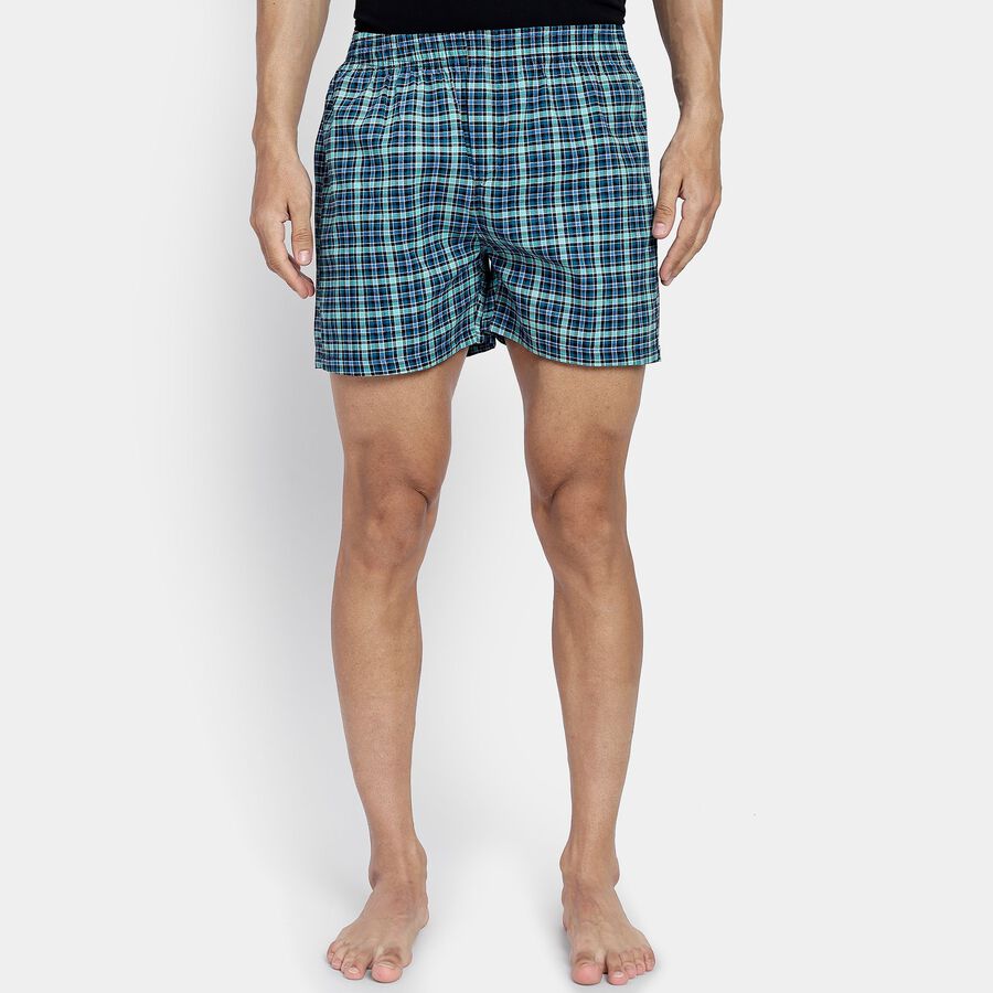 Men's 100% Cotton Boxers, Dark Green, large