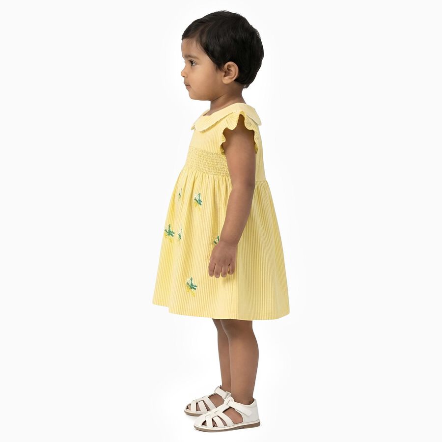 Infants' Cotton Minimalist Everyday Frock, सफ़ेद, large