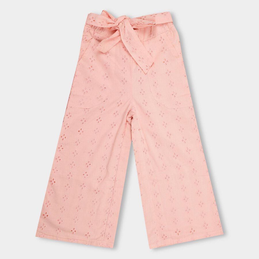 Girls' 100% Cotton Trousers , Light Pink, large