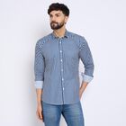 Men's 100% Cotton Casual Shirt , Navy Blue, small image number null