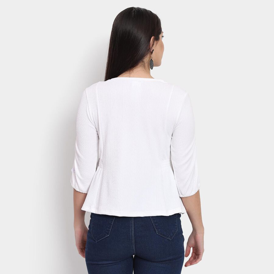 Ladies'  Crop  Top, सफ़ेद, large image number null