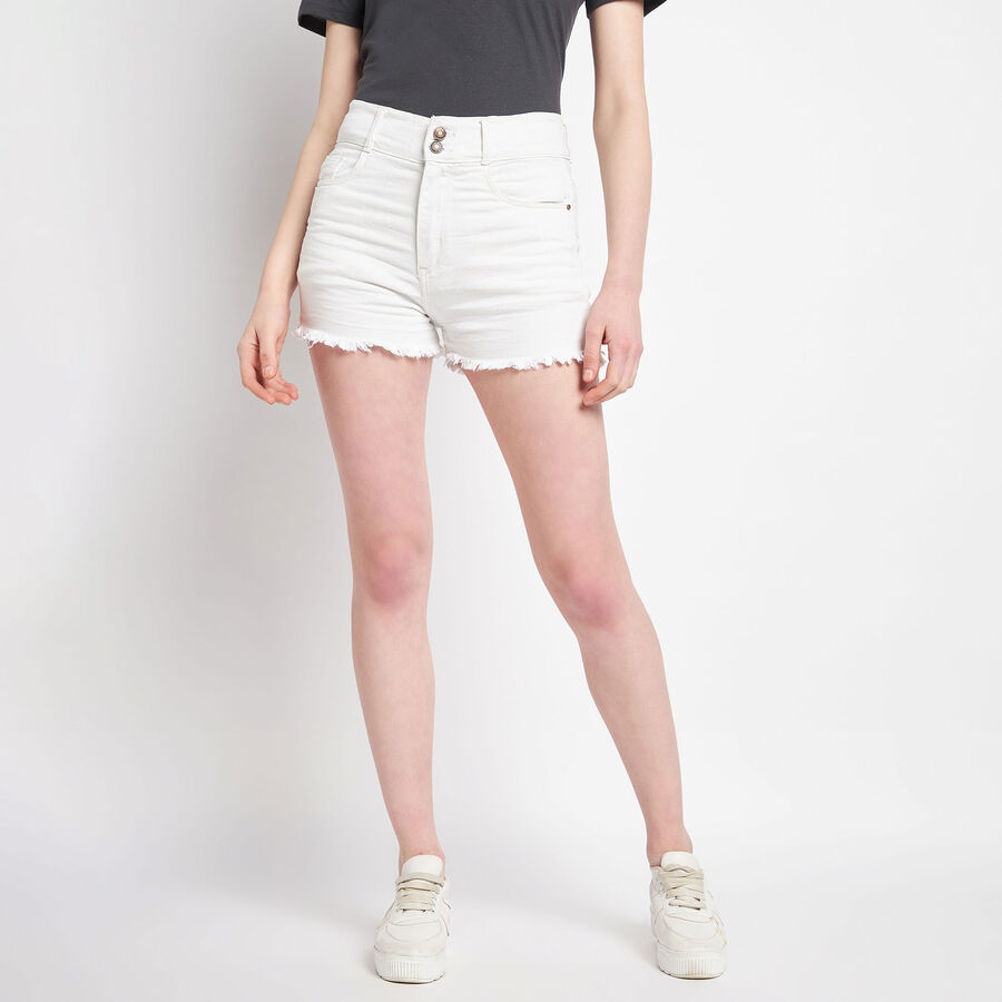 Solid Shorts, White, large image number null