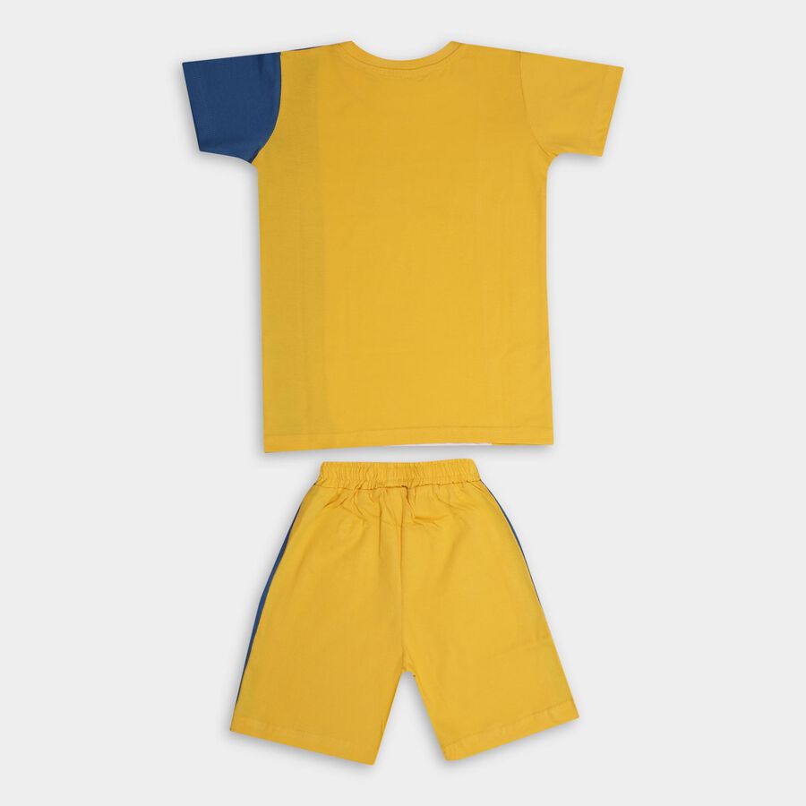 Boys' 100% Cotton Knit Baba Suit , पीला, large image number null