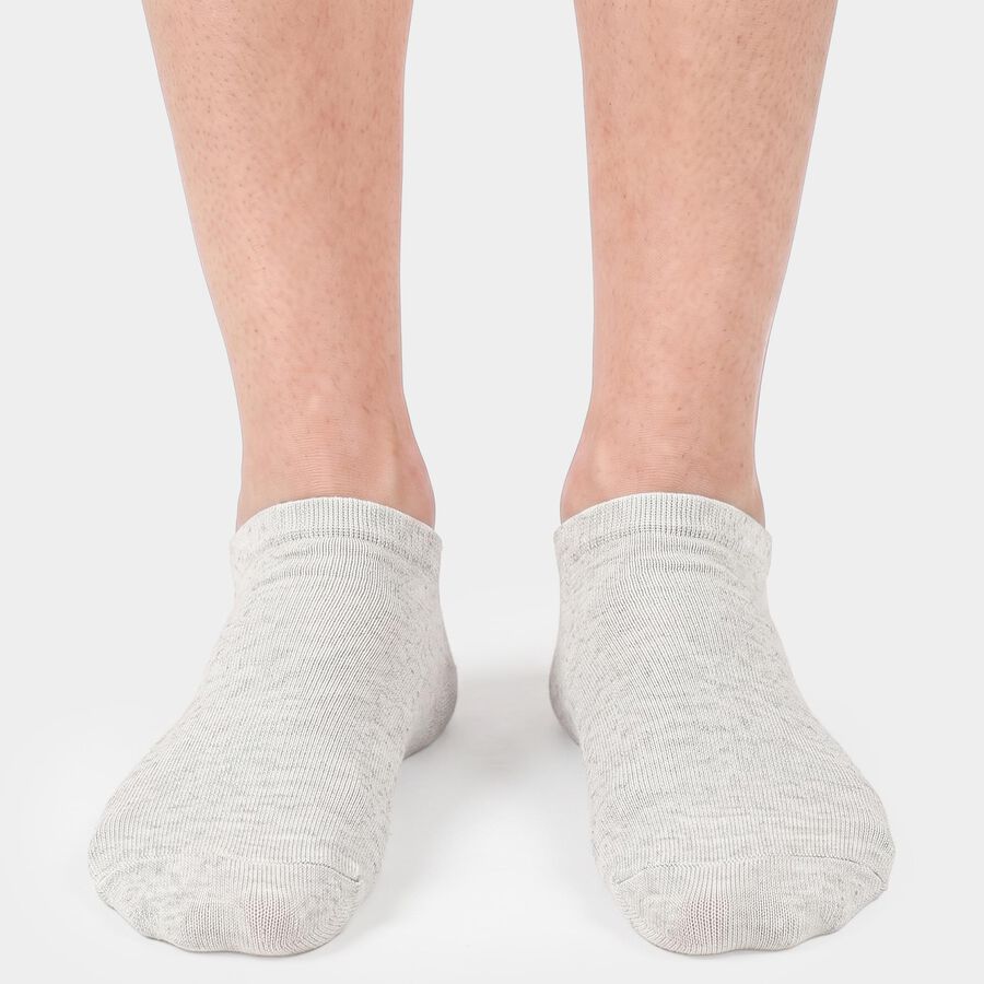 Men's Ankle Length Pack of 3 Socks ( Grey, Charcoal, Navy ), नेवी ब्लू, large