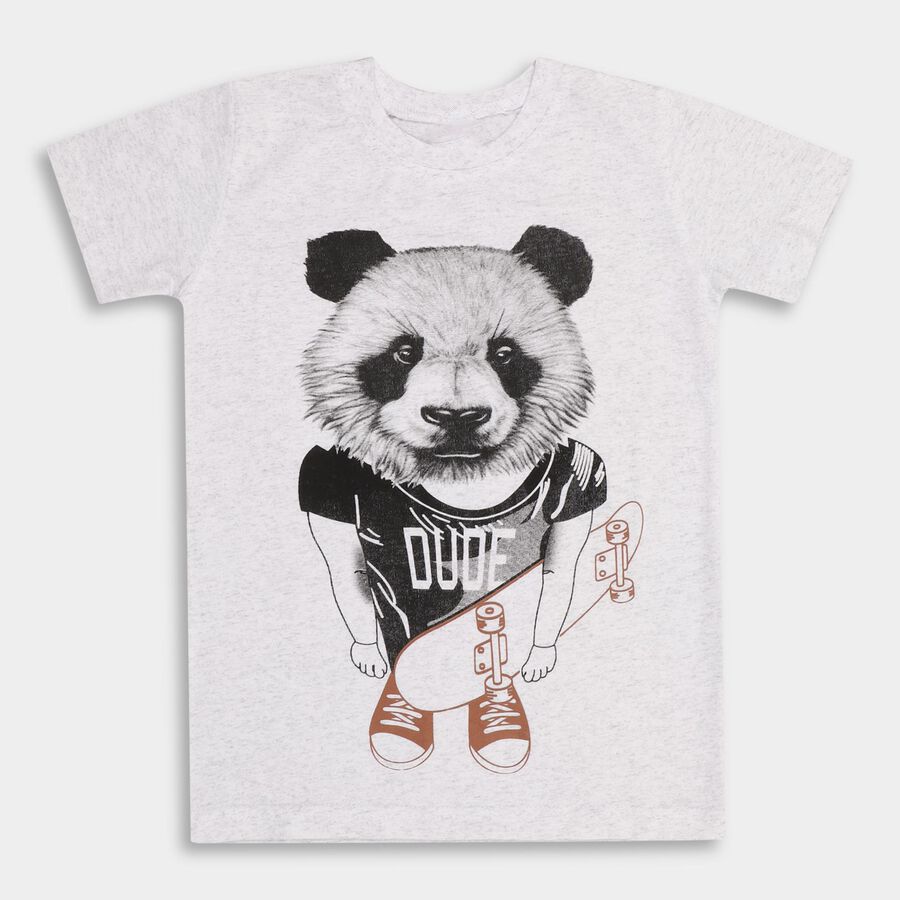 Boys' Half Sleeves T-Shirt , एक्रू मिश्रित, large image number null