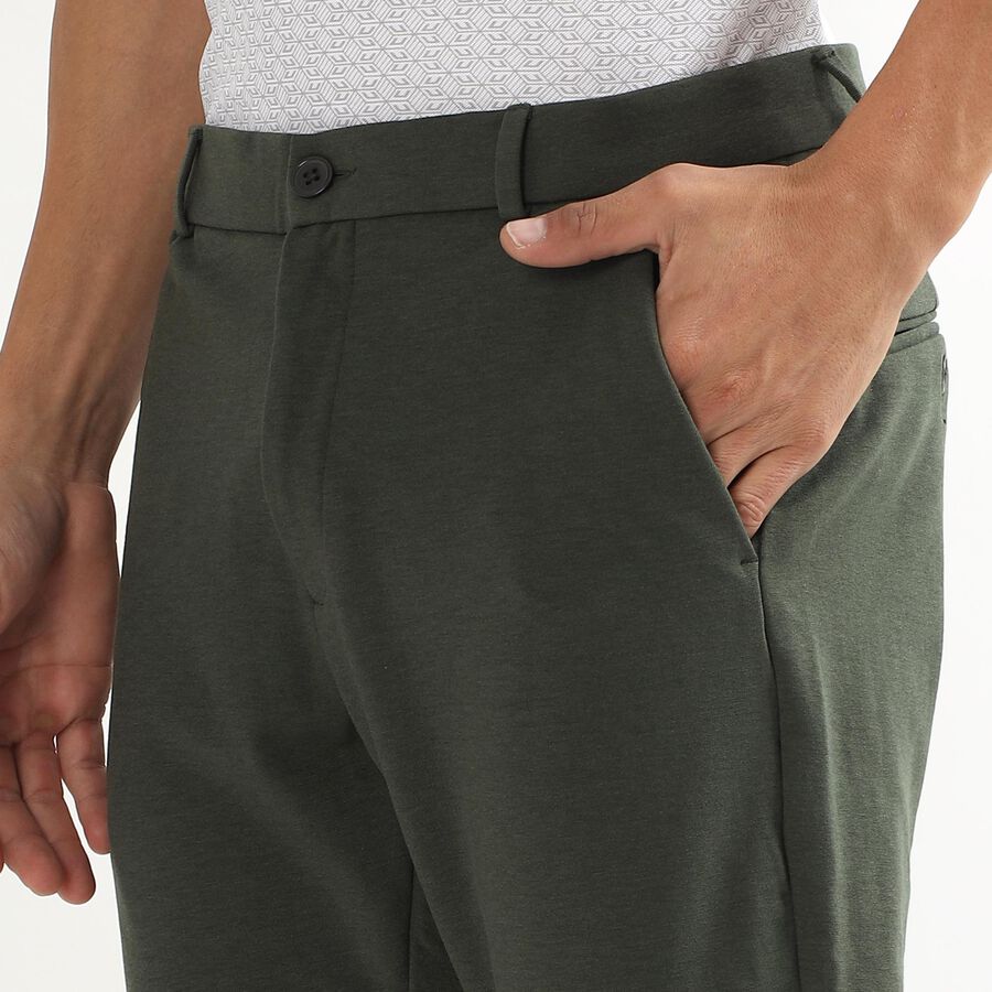 Men's Slim Fit Cross Pocket Casual Trousers, ओलिव, large image number null