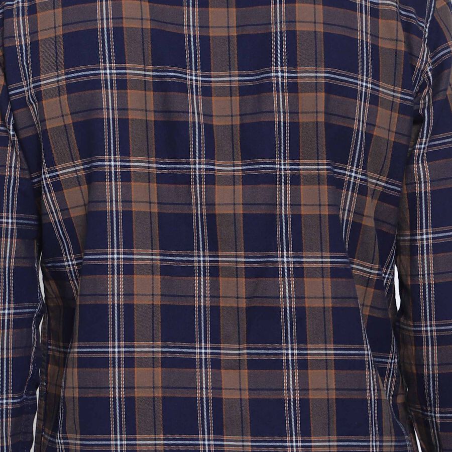 Cotton Checks Casual Shirt, भूरा, large image number null