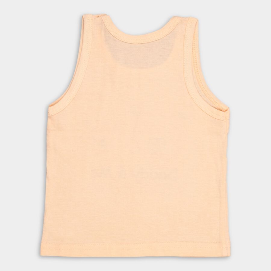 Infants' Cotton Vest, Peach, large