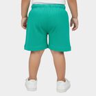 Boys Green Regular Fit Printed Bermuda Shorts, Dark Green, small