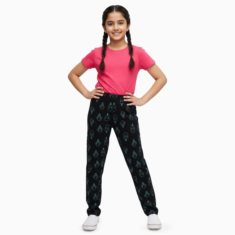 Girls' Pyjama, Black, large image number null