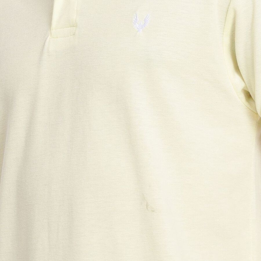 Men's Collared Half Sleeves T-Shirt, Yellow, large image number null