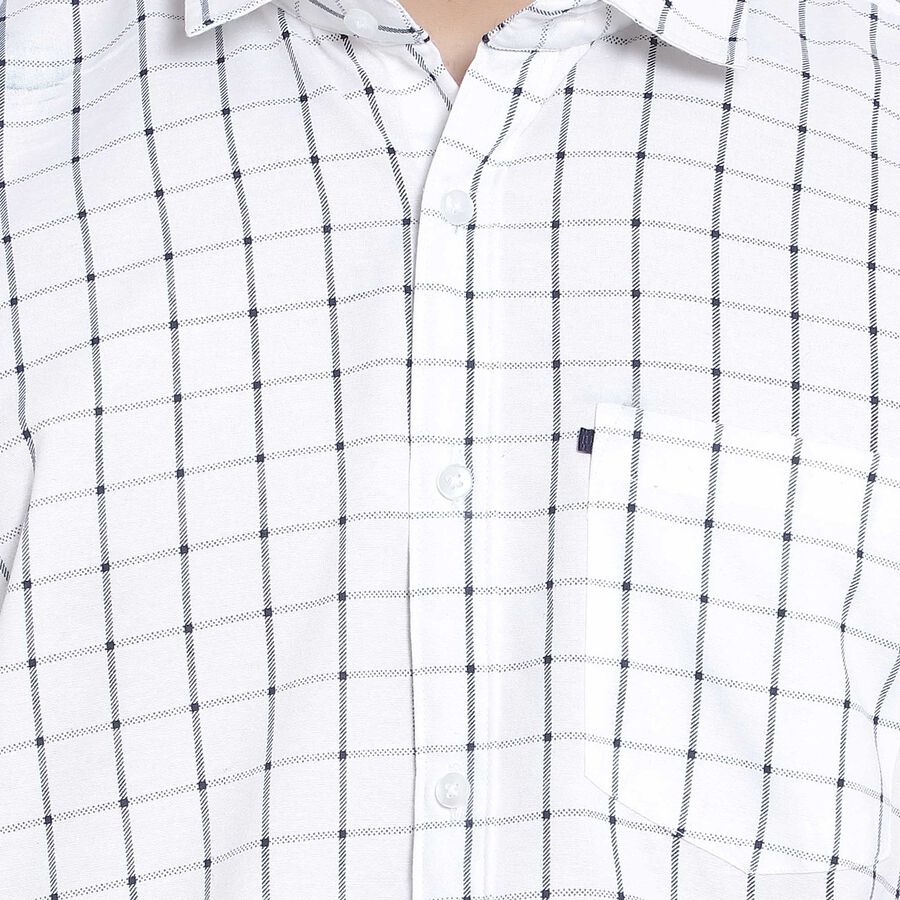Checks Casual Shirt, White, large image number null
