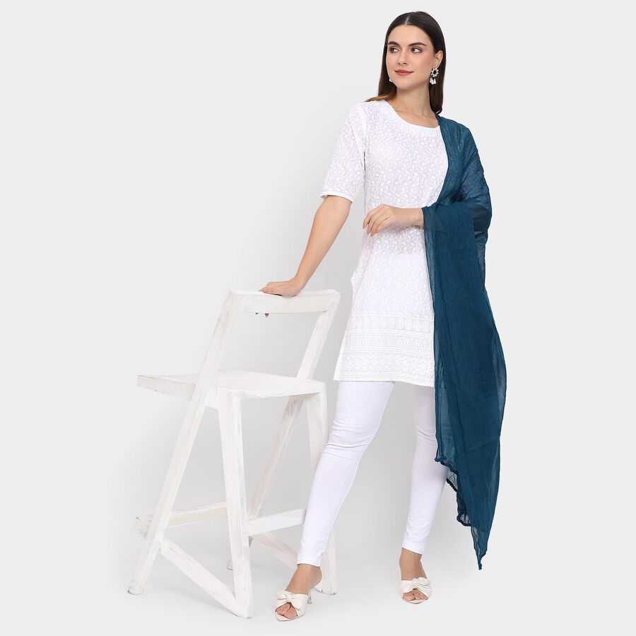 Ladies' Dupatta, टील ब्लू, large image number null