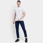 Men's Slim Fit Jeans, मध्यम नीला, small image number null