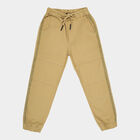 Boys Cotton Solid Joggers, खाकी, small image number null