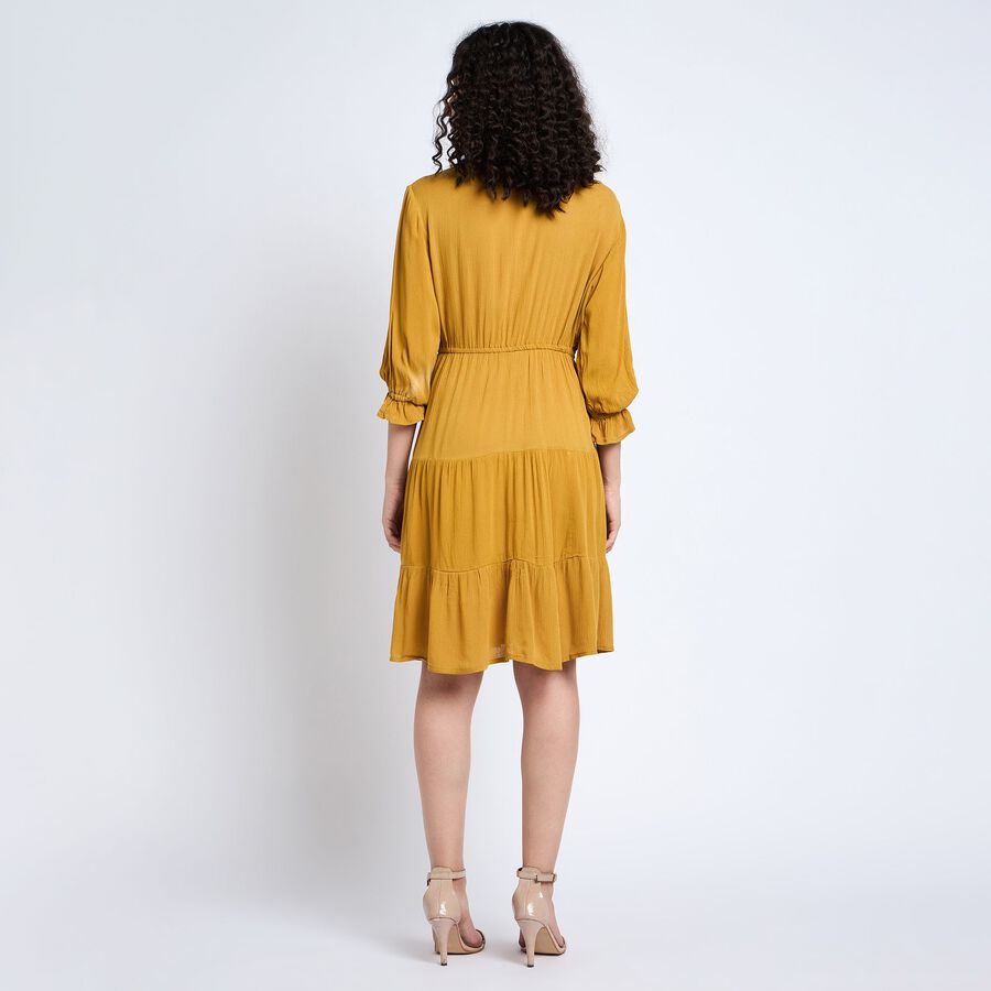 Ladies' Dress , Mustard, large image number null