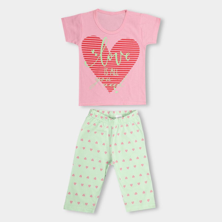 Girls' Capri Set , Light Pink, large image number null