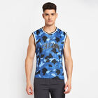 All Over Print Sleeveless T-Shirt, Navy Blue, small image number null