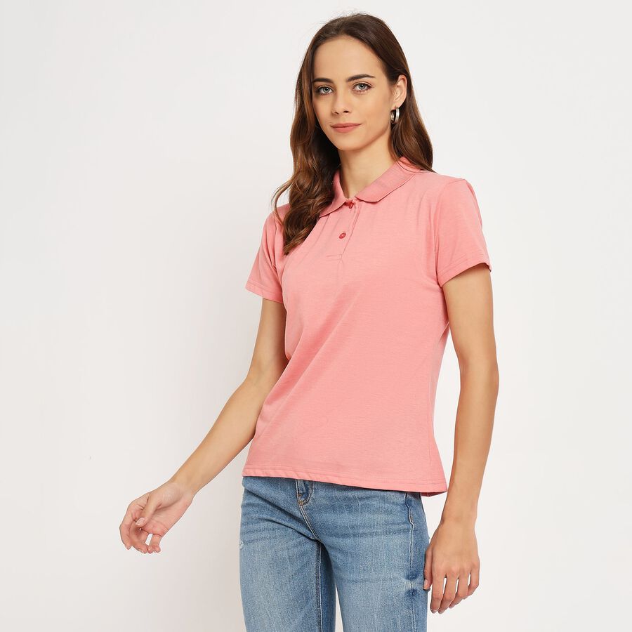 Ladies' Polo T-Shirt, Pink, large image number null