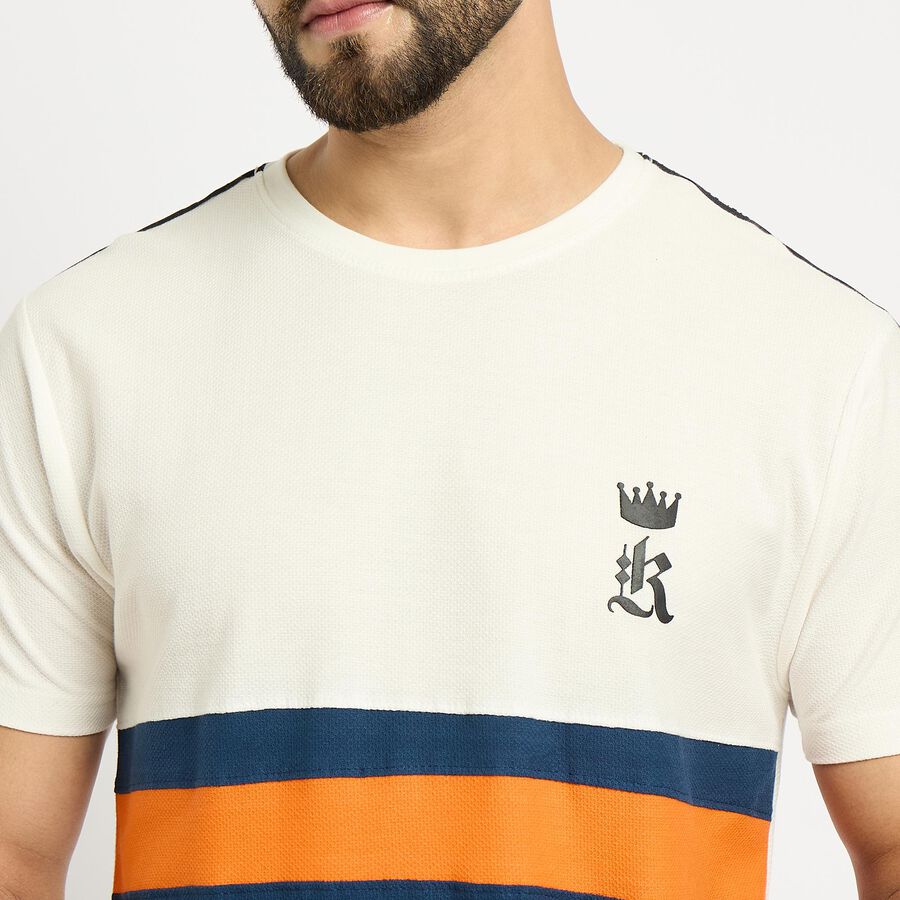 Men's 100% Cotton Round Neck Half Sleeves T-Shirt, Light Blue, large image number null