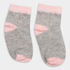 Girl's Ankle Light Grey Socks, Light Grey, small image number null