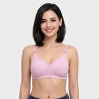 Women's Lilac Cotton V-Neck Bralette Bra, लाइलेक, small