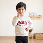 Boys' Grey Round Neck Graphic Pullover Sweatshirt, मिश्रित हल्का ग्रे, small