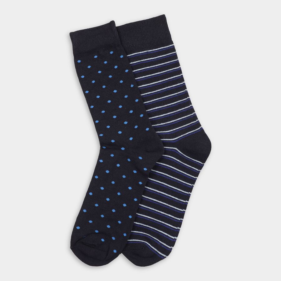 Men's Socks (Pack of 2), Navy Blue, large
