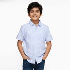 Boys' 100% Cotton Casual Shirt, Light Blue, small image number null