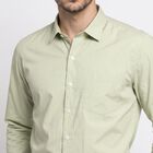 Men's Green Formal Shirt, Light Green, small