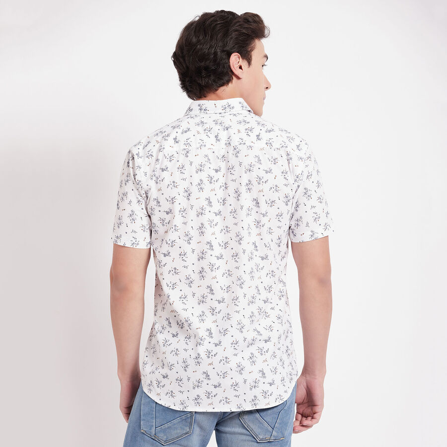 Cotton Printed Casual Shirt, White, large image number null