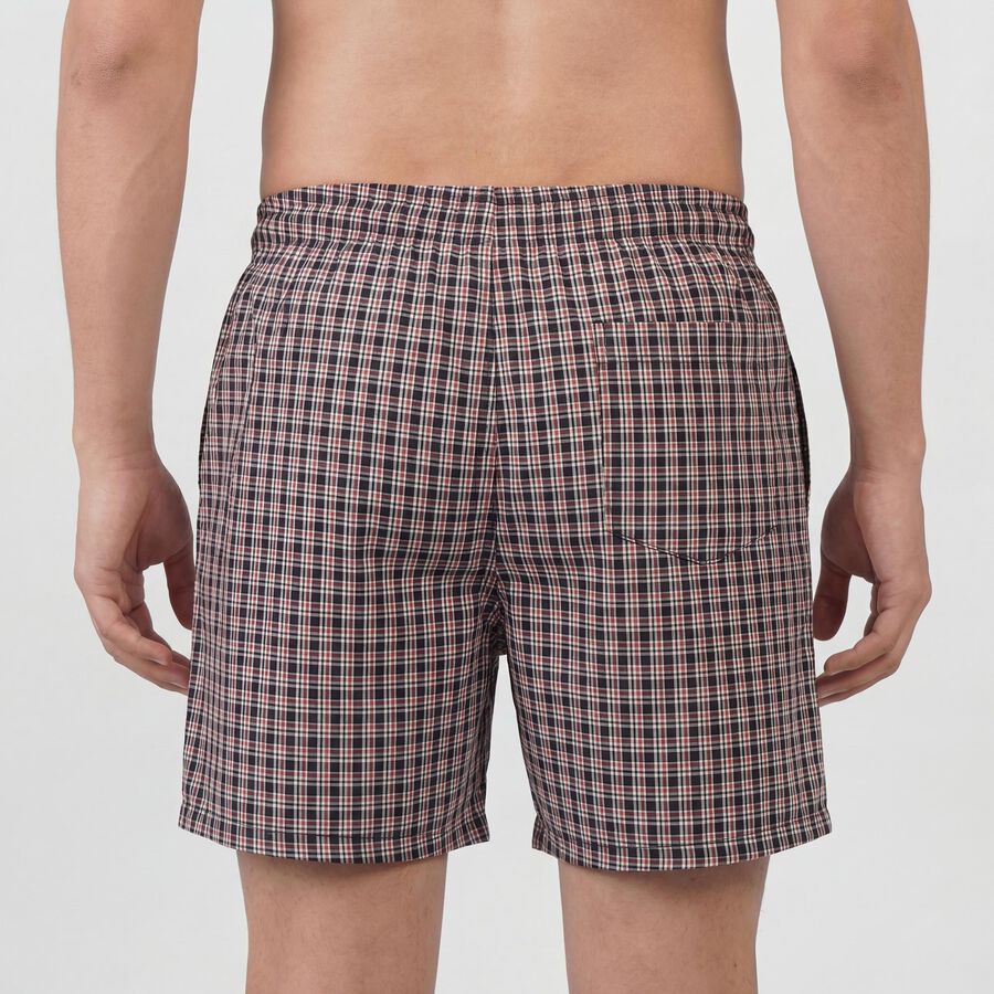 Men's Black Regular Fit Solid Boxers, काला, large