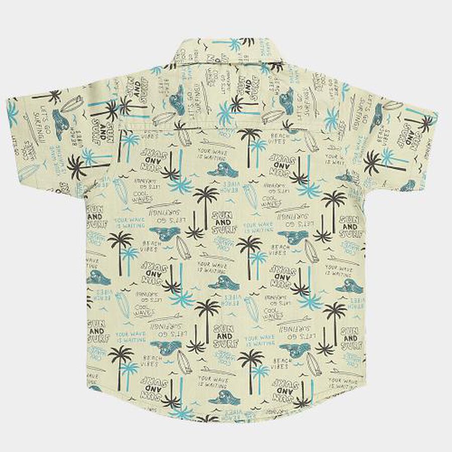 Boys' 100% Cotton Casual Shirt, Light Green, large image number null