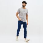 Men's Light Grey Round Neck Graphic T-Shirt, Light Grey, small image number null