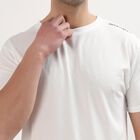 Men's White Crew Neck Athleisure T-Shirt, White, small