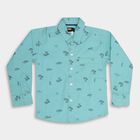 Boys' Cotton Casual Shirt, Dark Green, small image number null