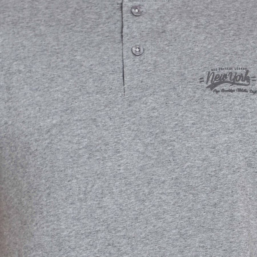 Solid Henley T-Shirt, Charcoal, large image number null