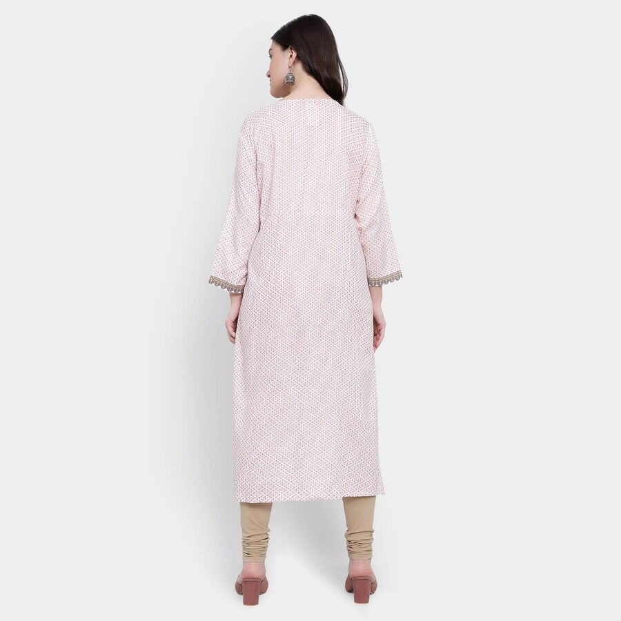 3/4th Sleeves Flared Kurta, गहरा पीला, large image number null