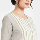 Printed Kurta, Off White, small image number null