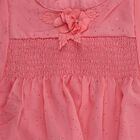 Girls' Pink Round Neck Romantic T-Shirt, Pink, small