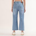 Women's Blue Straight Fit High-Rise Washed Jeans, Light Blue, small