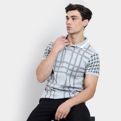 Men's 100% Cotton Collared Half Sleeves T-Shirt 