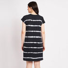Cotton Stripes Dress, काला, small image number null