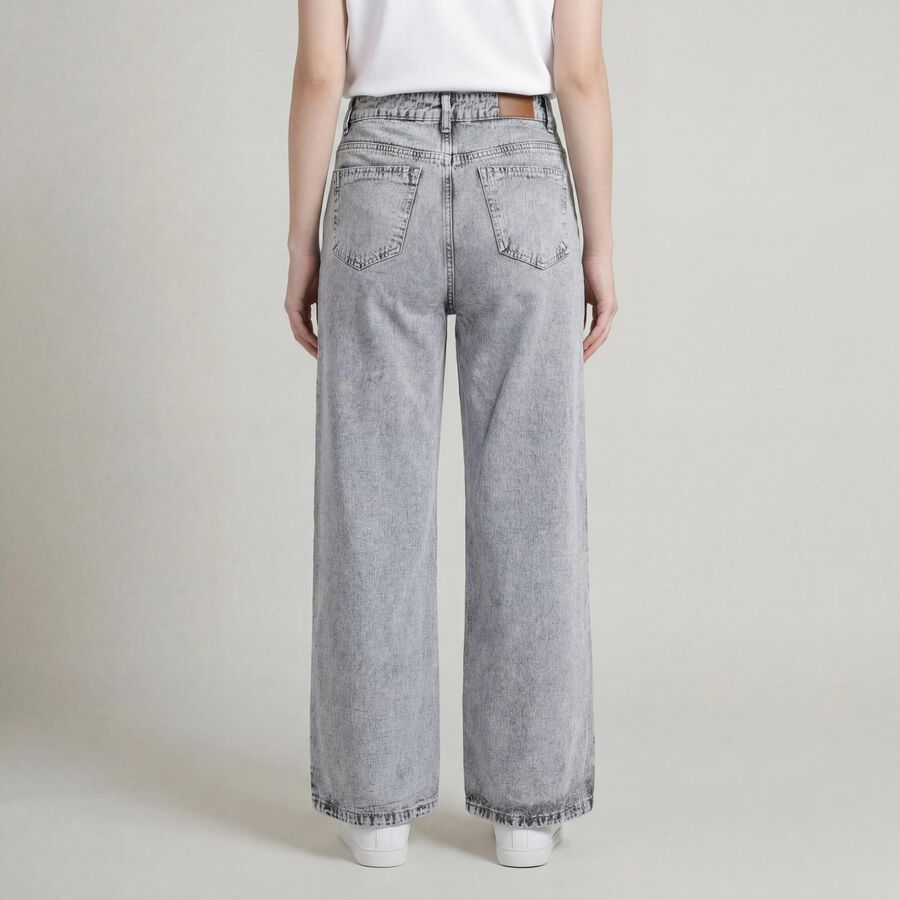 Women's Grey Slim Fit High-Rise Jeans, Light Grey, large