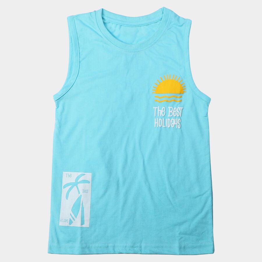 Boys' T-Shirt, Aqua, large