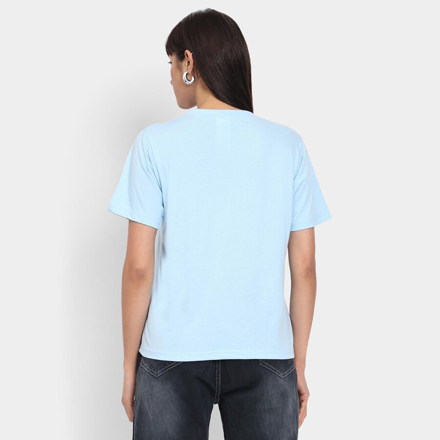 Ladies' Round Neck T-Shirt , हल्का नीला, large image number null