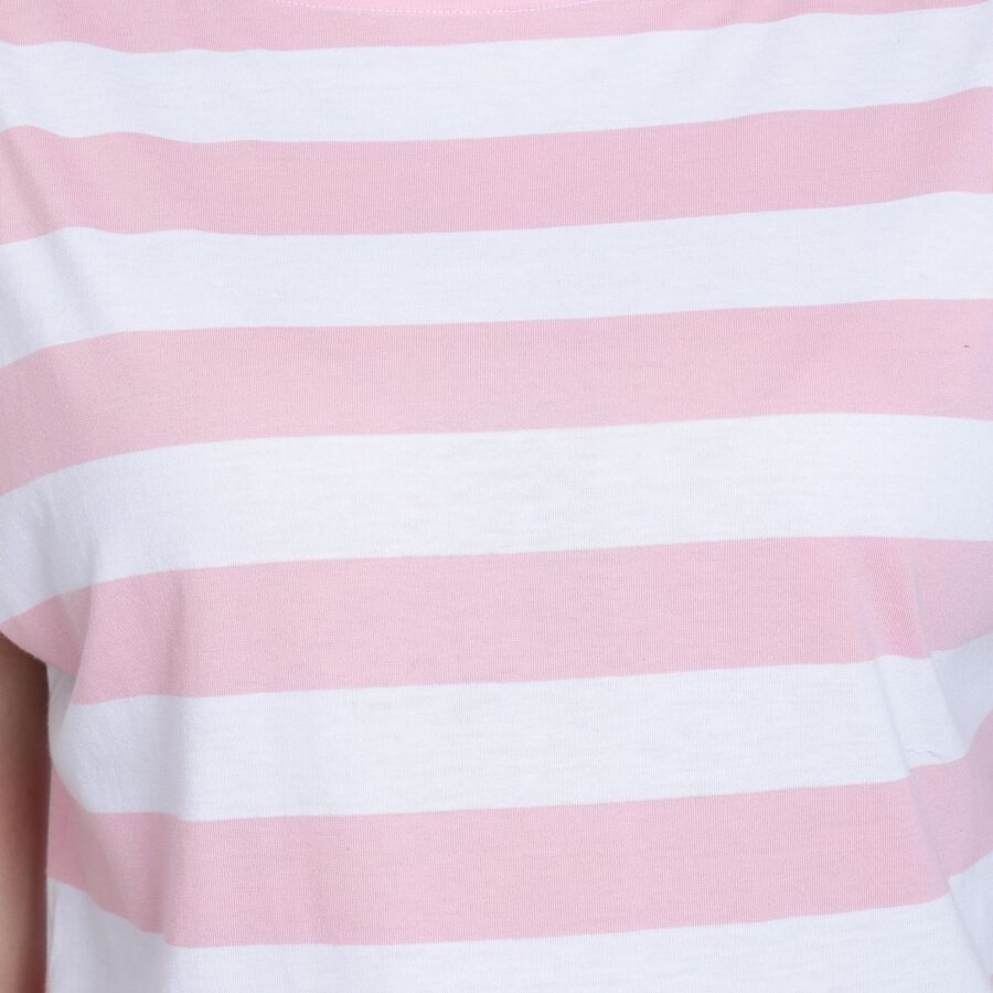 Ladies'  Stripes Top, गुलाबी, large image number null