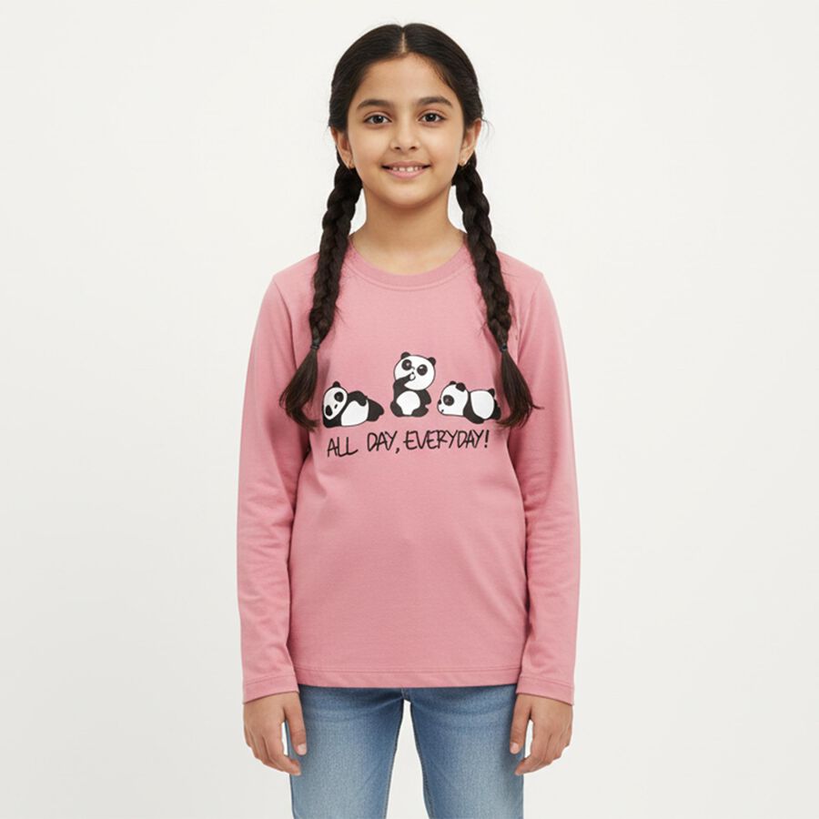 Girls' Top, Light Pink, large image number null